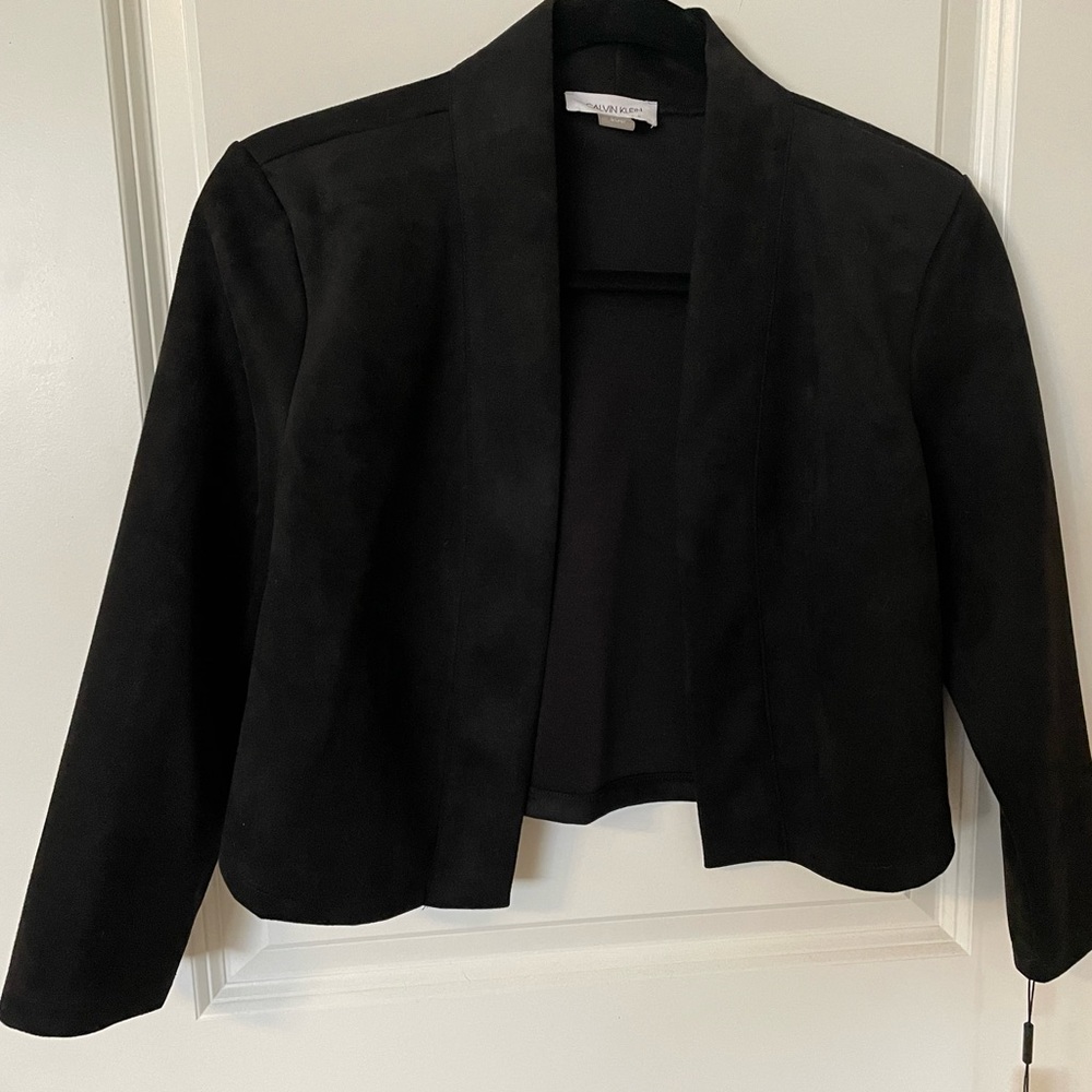 Calvin Klein short suede jacket S NWT